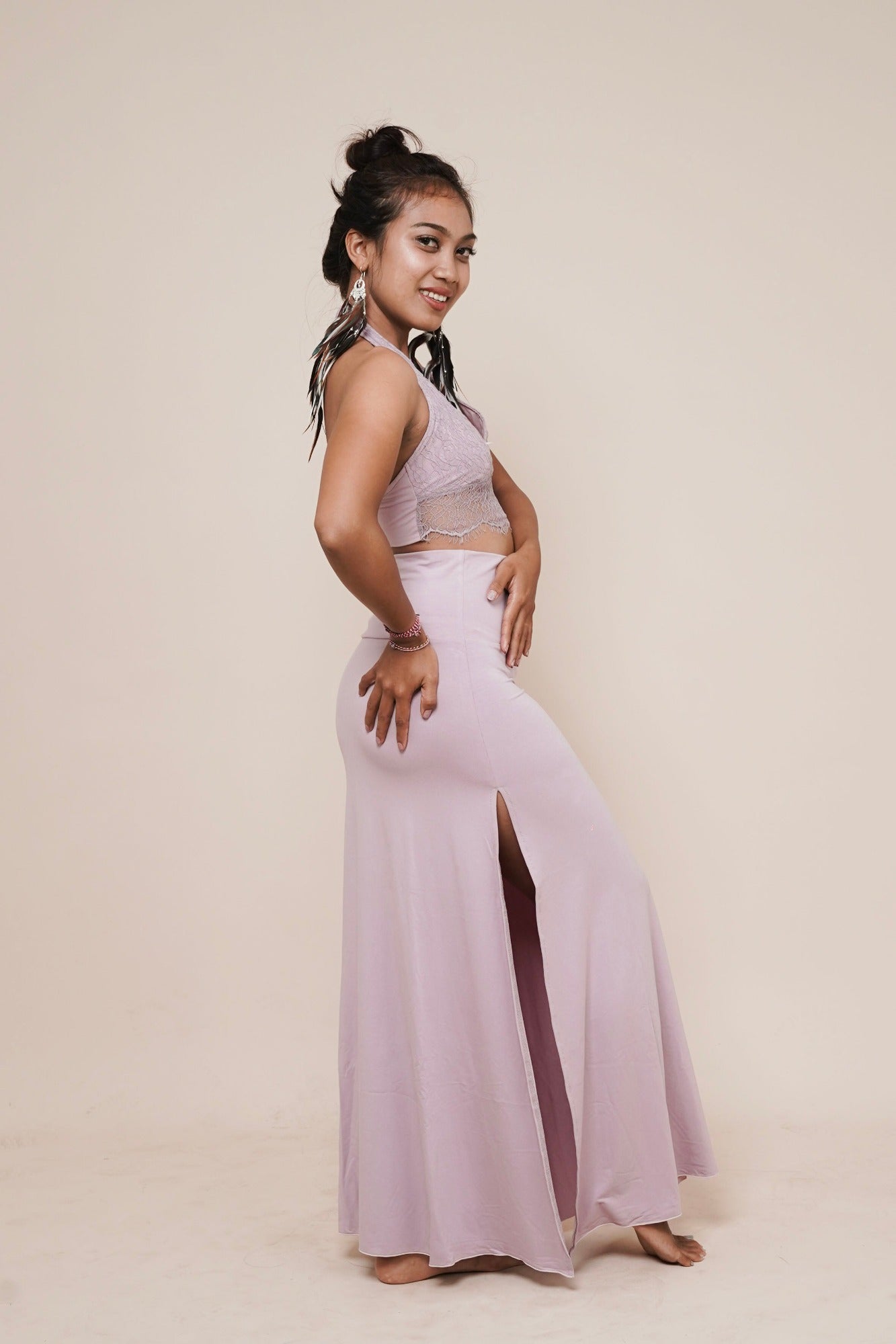 Elegance - Halter lace top & Harmony - Skirt by Bohemian Goddess I Color: Rosewood I www.bohemiangoddess.com
