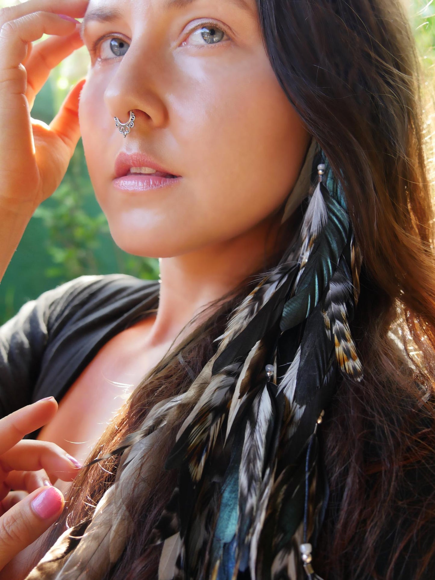 Bohemian Goddess Inner Wild Feather Hair Clip