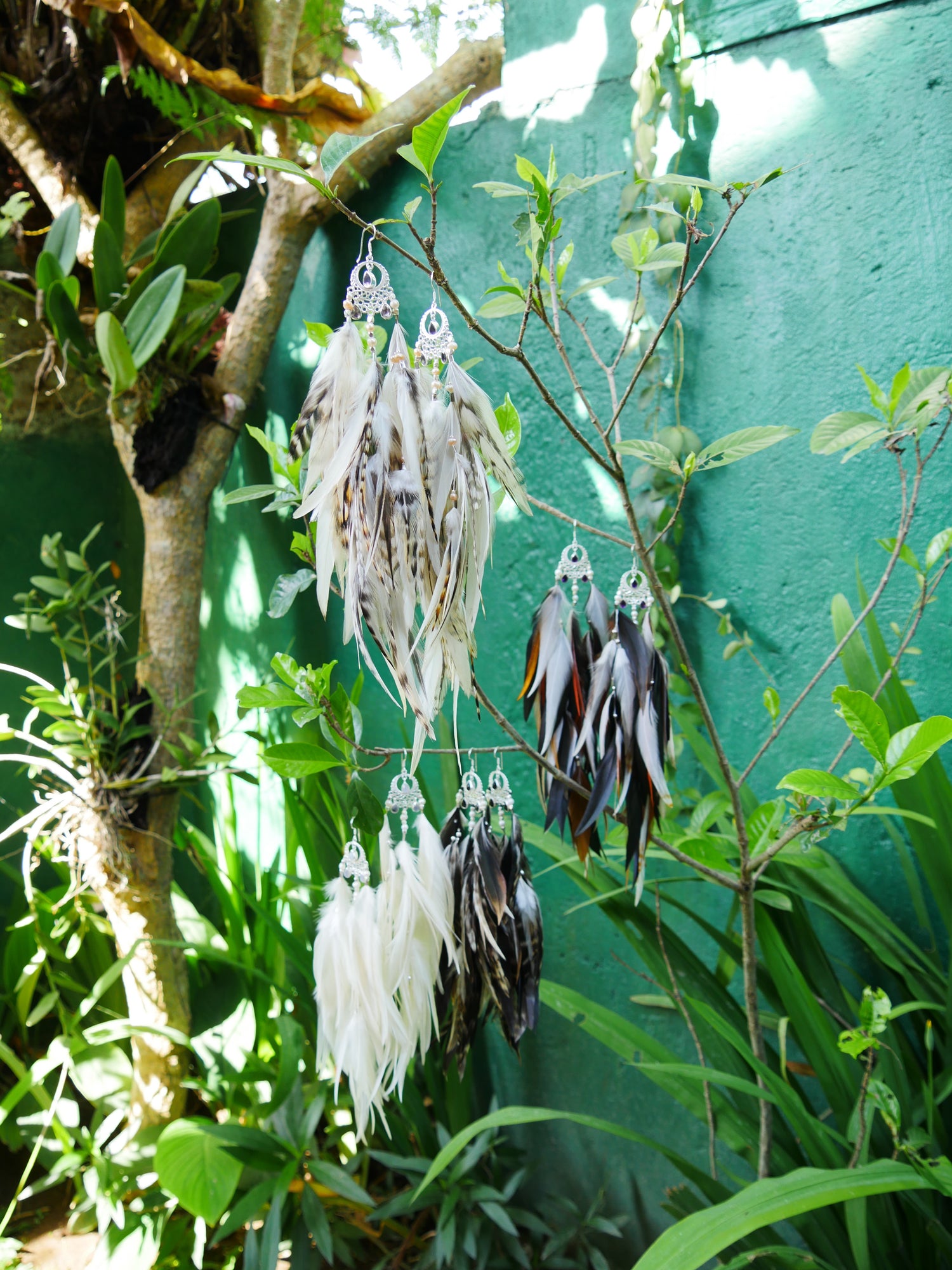 Feather Earrings - Chakra Collection
