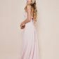 Super cute pink long maxi wrap around dress by Bohemian Goddess I Color: Pink Rose I www.bohemiangoddess.com