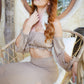 Extremely beautiful off shoulder, puffy sleeve, boho top in color taupe.