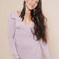 Beautiful long wrap around dress with hood in color rosewood.