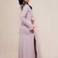 Comfortable long sleeved shirt with fall collar named Grace combined with our Harmony high waist skirt with side cuts by Bohemian Goddess I Color: Rosewood I www.bohemiangoddess.com