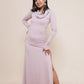 Beautiful long sleeved shirt with fall collar named Grace combined with our Harmony high waist skirt with side cuts by Bohemian Goddess I Color: Rosewood I www.bohemiangoddess.com