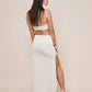 Elegance - Halter lace top & Harmony - Skirt by Bohemian Goddess I Color: Winter White I www.bohemiangoddess.com