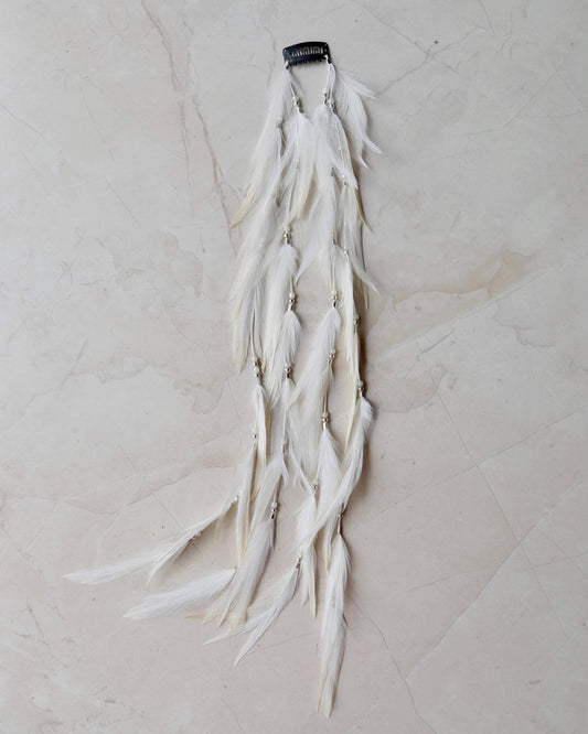 Bohemian Goddess - Divine Light - White hair clip