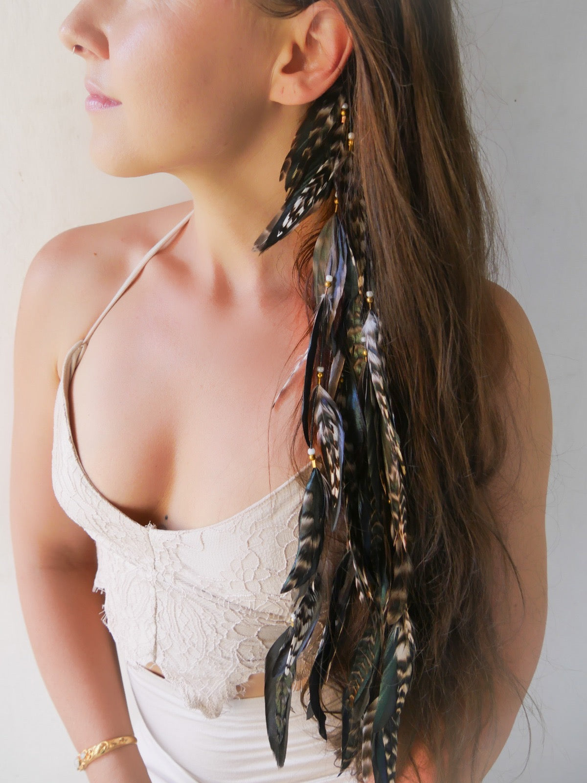 Bohemian Goddess Inner Wild Feather Hair Clip