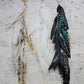 Bohemian Goddess - Long Single Feather Earring in three colors