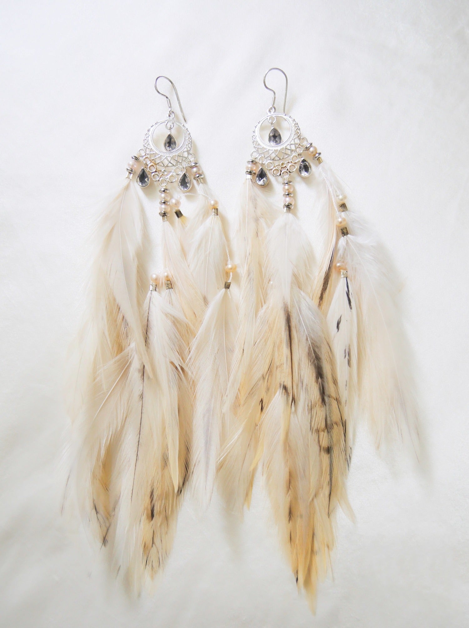Feather Earrings Pink Black Green Purple Light Pink and Blue | JaeBee